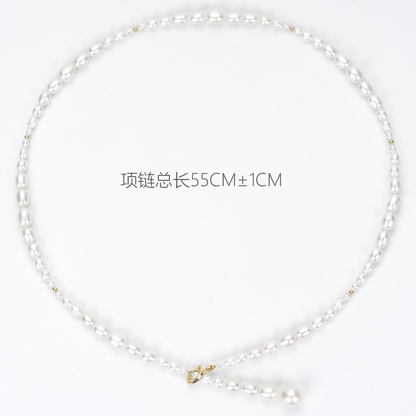 Floodlight freshwater coreless gradient serpentine pearl sweater chain Pearl necklace
