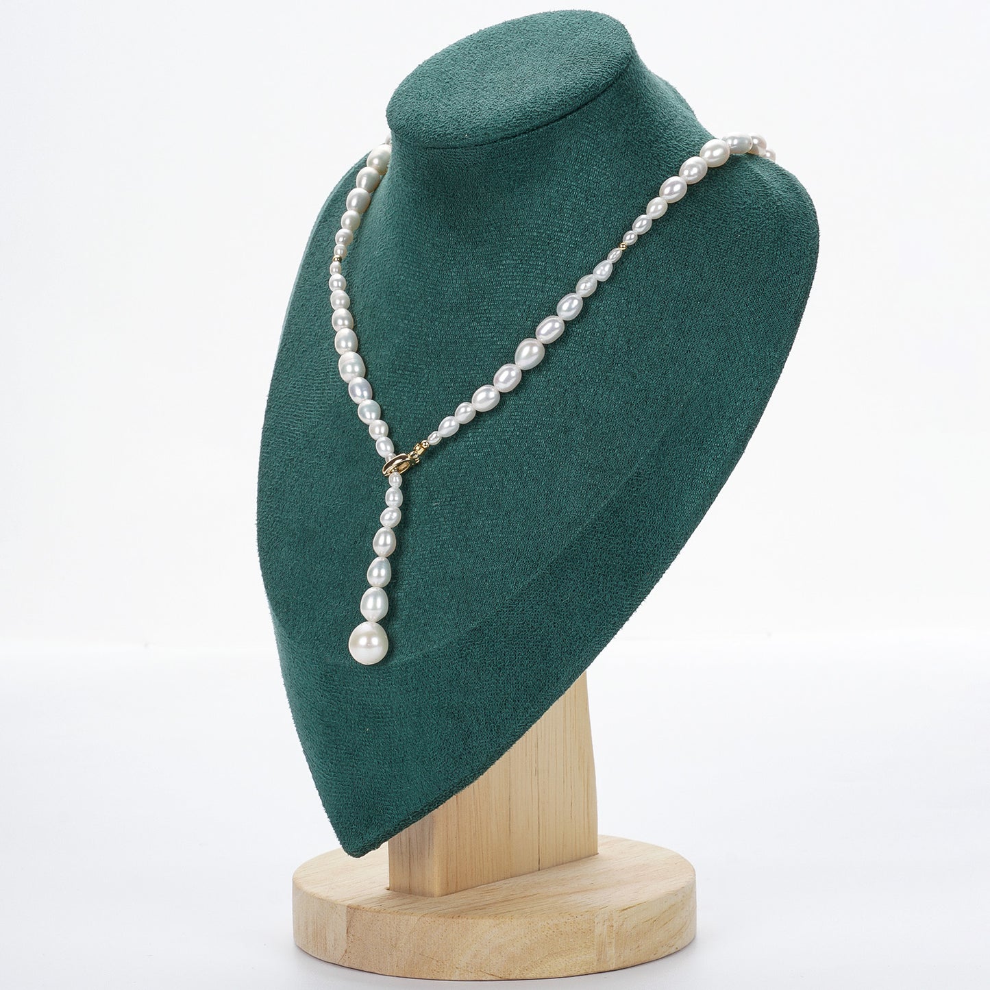 Floodlight freshwater coreless gradient serpentine pearl sweater chain Pearl necklace